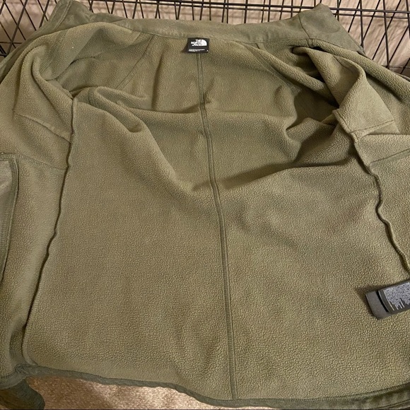 The North Face Olive Utility Jacket size small full zip lightweight fleece lined - Picture 7 of 9